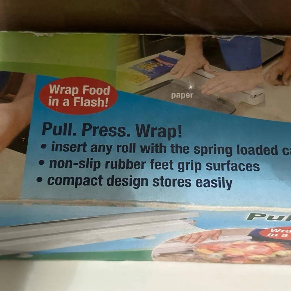 Wraptastic Pull Press Wrap-Wrap Food In A Flash. As Seen On TV New